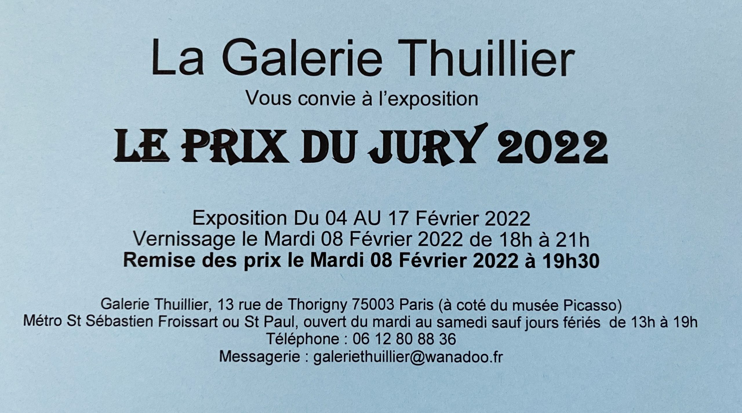 Read more about the article Thuillier gallery – Jury reward 2022